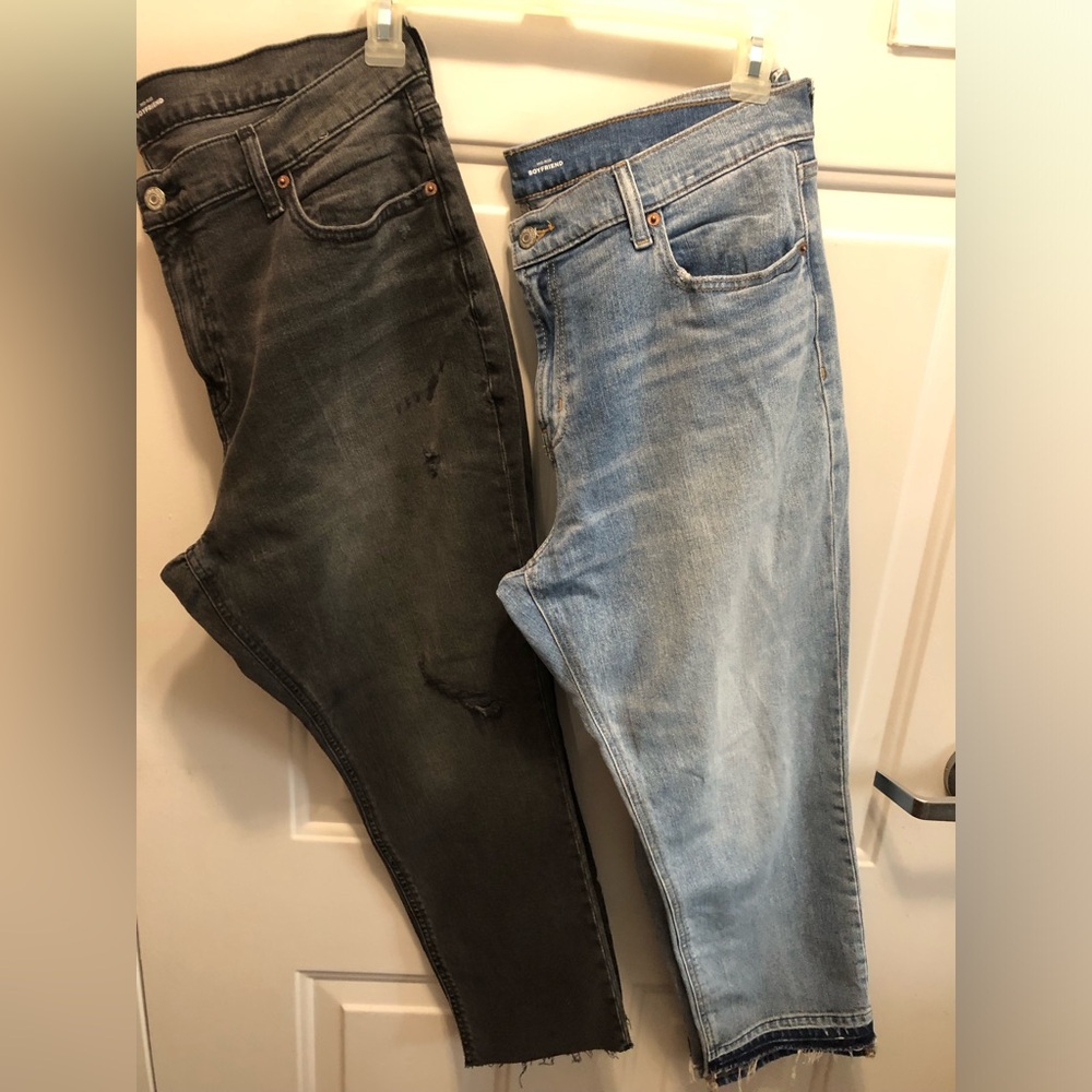 Old Navy Dark Gray Boyfriend Jeans
